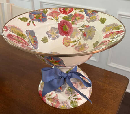 Morning Glory (Enamelware) Round Compote (Height X Width)