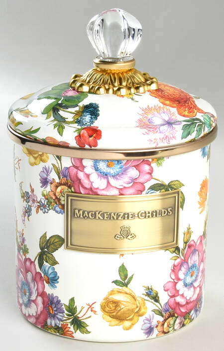 Flower Market (Enamelware) Small Canister & Lid