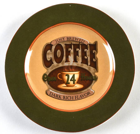 Coffee Signs Salad Plate