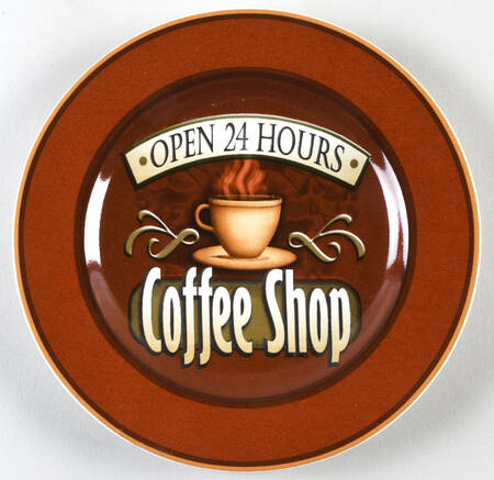 Coffee Signs Salad Plate