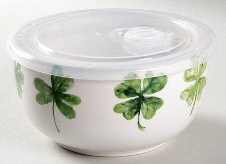 MXE82 26 Oz Round Plastic Microwave Bowl & Vented Lid