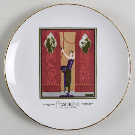 Fashions of the Hour Salad Plate by M F & Co (Marshall Fields)