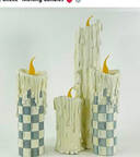 Sterling Check 11" Single Light Battery Operated Candle