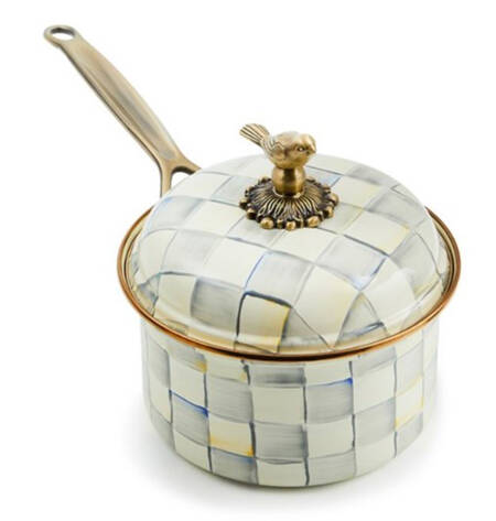 Sterling Check (Enamelware) 2.5 Quart Saucepan with Lid