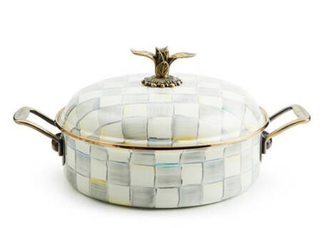 Sterling Check (Enamelware) 5 Quart Round Covered Casserole