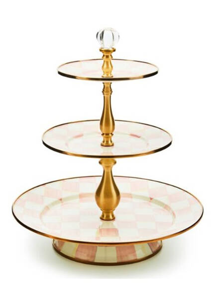 Rosy Check (Enamelware) 3 Tier Serving Tray