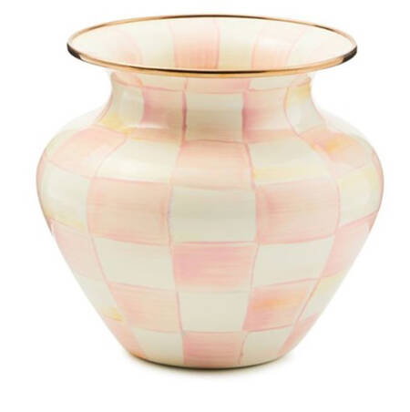 Rosy Check (Enamelware) 7" Vase