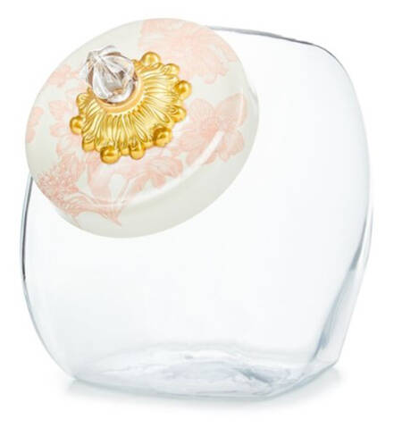 Rosy Check (Enamelware) Treat Jar & Lid