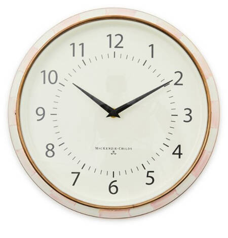 Rosy Check (Enamelware) Hanging Wall Clock