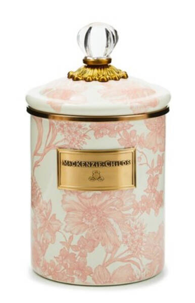 Rosy Check (Enamelware) Medium Canister & Lid
