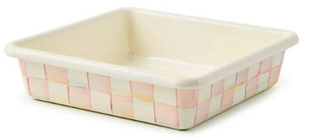 Rosy Check (Enamelware) 8" Square Baker