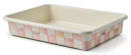 Rosy Check (Enamelware) 13"  Rectangular Baker