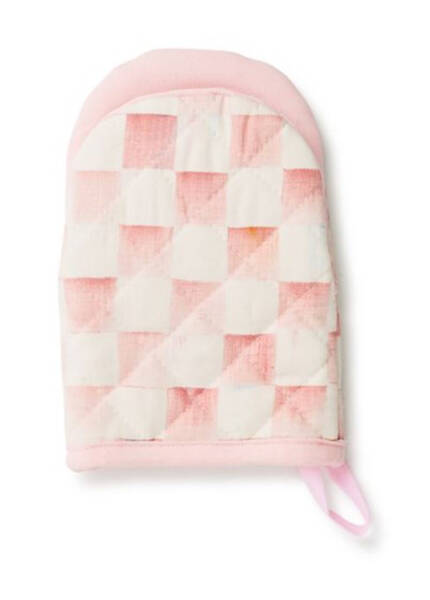 Rosy Check Mini Cloth Oven Mitt