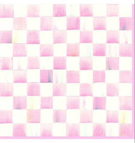 Rosy Check Package of Paper Dinner Napkins