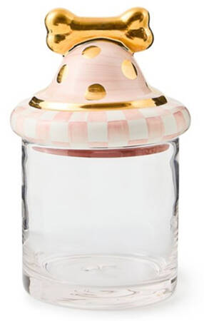 Rosy Check Dog Treats Canister & Lid