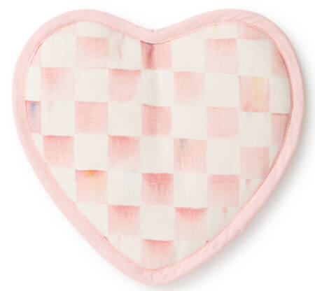 Rosy Check Cloth Oven Mitt