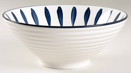 White & Blue Ticks Noodle Bowl