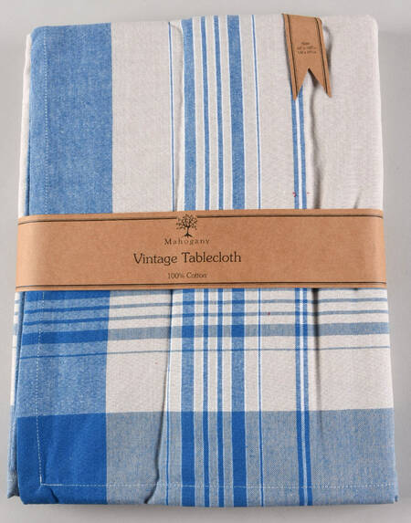 Table Linens & Accessories 60" X 120" Vintage Blue Cloth Tablecloth
