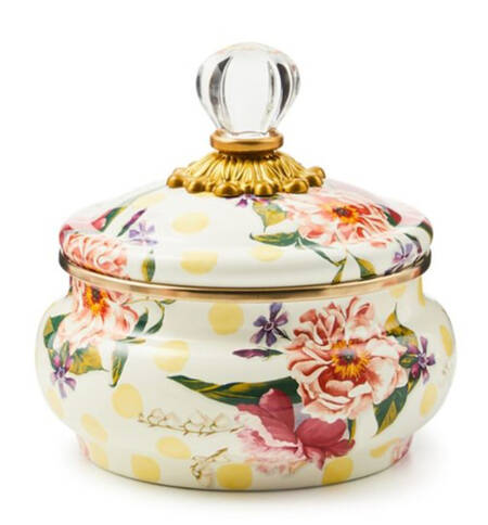 Wildflowers (Enamelware) Squash Canister & Lid