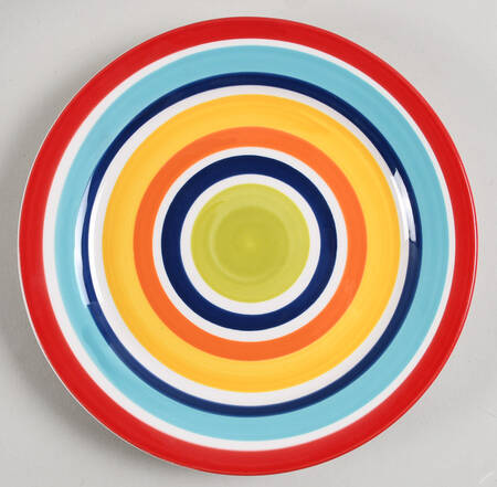Multi Stripe Salad Plate