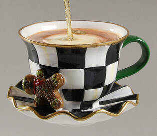 Seasonal Home Decor Teacup & Saucer Ornament