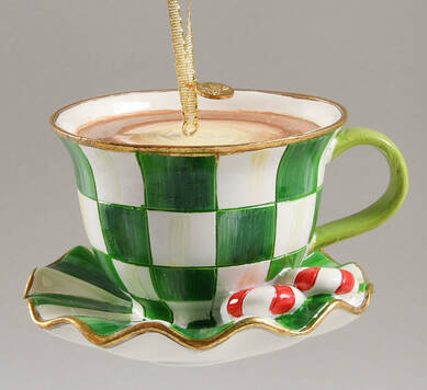 Seasonal Home Decor Teacup & Saucer Ornament