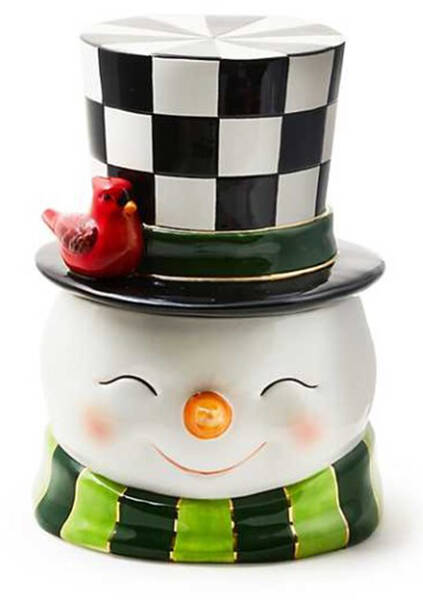 Cozy Christmas Figural Cookie Jar & Lid