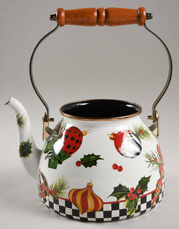 Deck the Halls Metal Kettle No Lid