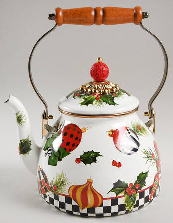 Deck the Halls Metal Kettle & Lid