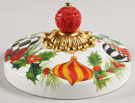 Deck the Halls Lid for Glassware Cookie Jar