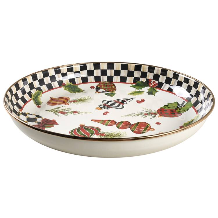 Deck the Halls 13" Shallow Round Bowl