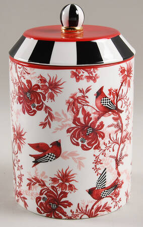 Cardinal Toile 7" Storage Jar & Lid