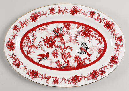 Cardinal Toile 13" Oval Serving Platter