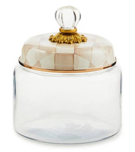 Mocha Check (Enamelware) Small Glassware Canister