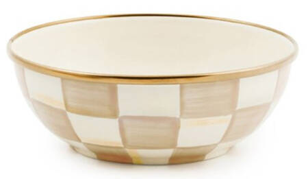 Mocha Check (Enamelware) 6" All Purpose Bowl