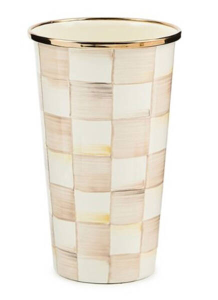 Mocha Check (Enamelware) 20 Oz Tumbler