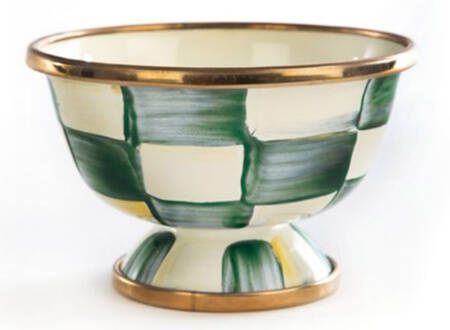 Emerald Check Small Open Sugar Bowl
