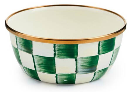 Emerald Check Spice Cellar-Pinch Bowl