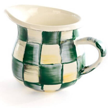 Emerald Check Small Creamer