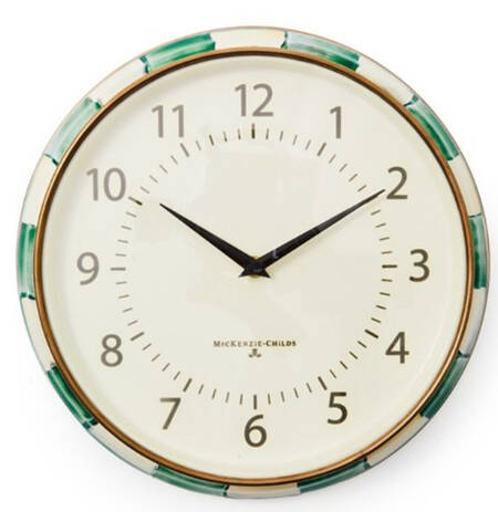 Emerald Check Hanging Wall Clock