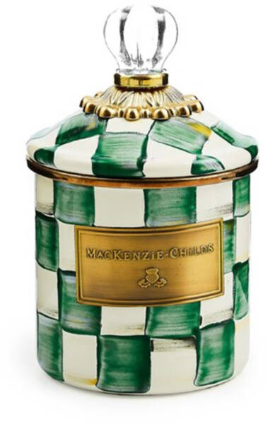 Emerald Check Demi Canister & Lid