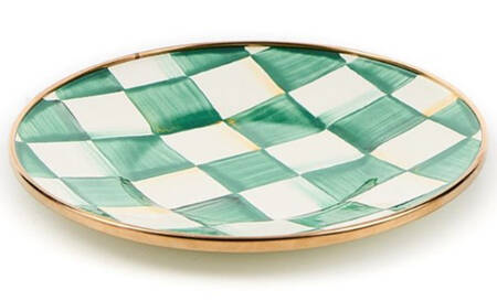 Emerald Check Saucer