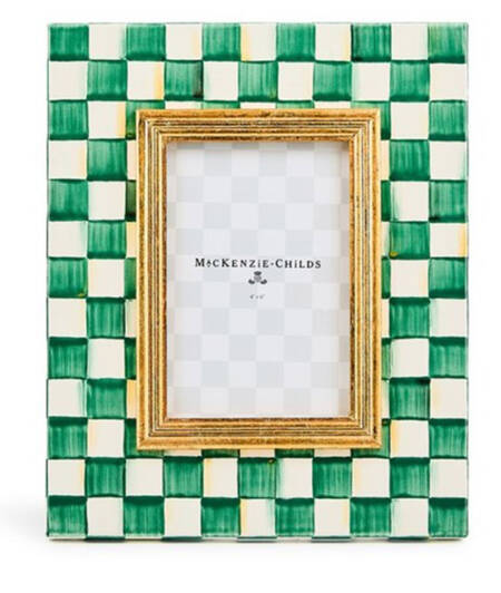 Emerald Check Frame-Holds 4" X 6"