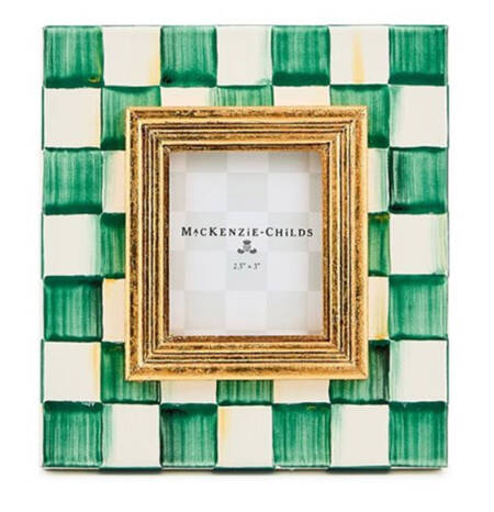 Emerald Check Frame-Holds 2.5" X 3"
