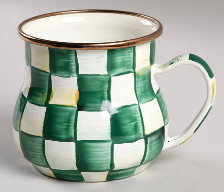 Emerald Check Mug by MacKenzie-Childs