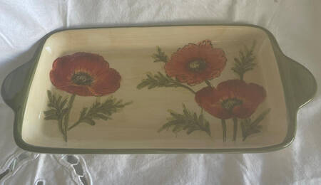 Poppy Field 11" Handled Tray