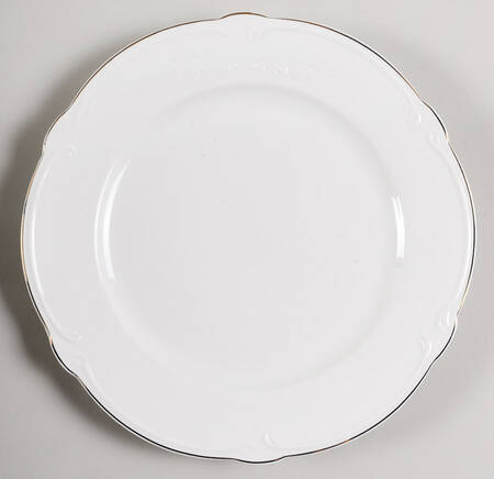 White Floral Embossed Salad Plate by Monterey Bay