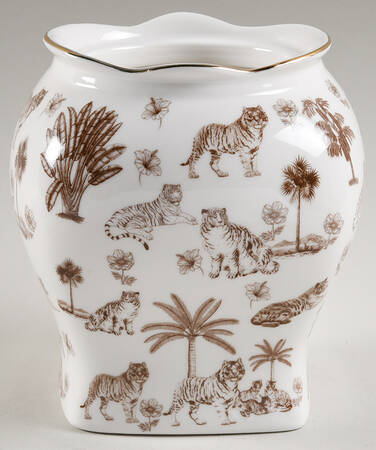 Taupe Tropical 7" Storage Jar No Lid