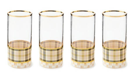 Tartan Mocha (Enamelware) Glassware Highball