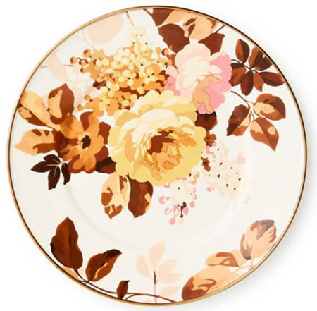 Wild Rose-White (Enamelware) Salad Plate